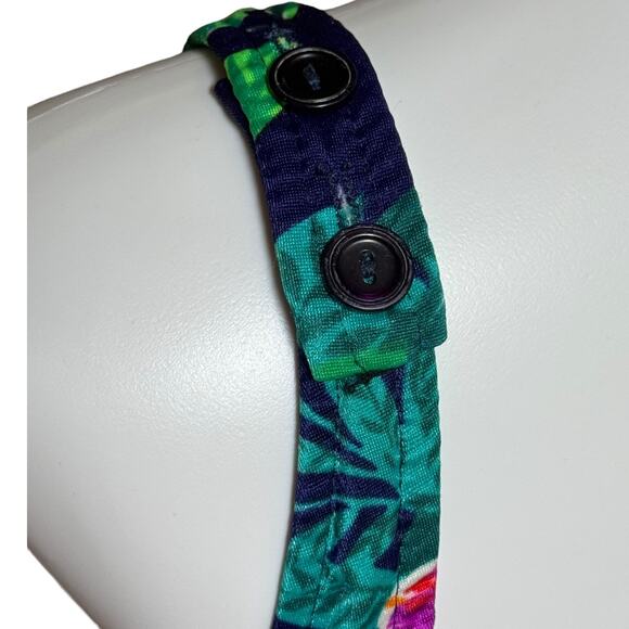 Maxine of Hollywood Made in USA Tropical Floral Swimsuit Skirt Vintage 80s 12 - Picture 5 of 10